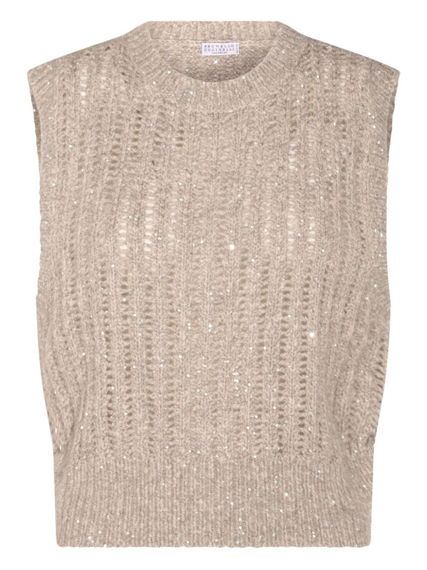 Brunello Cucinelli Wool Tank Top - Ivory