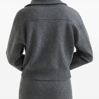 Brunello Cucinelli Cashmere Zipped Cardigan Grey