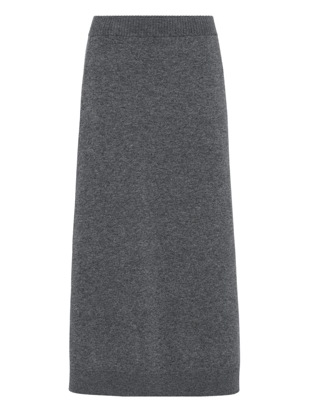 Brunello Cucinelli Cashmere Midi Skirt - Grey