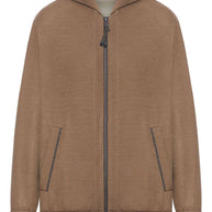 Brunello Cucinelli Cotton And Silk Blend Hoodie - Brown