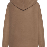 Brunello Cucinelli Cotton And Silk Blend Hoodie - Brown
