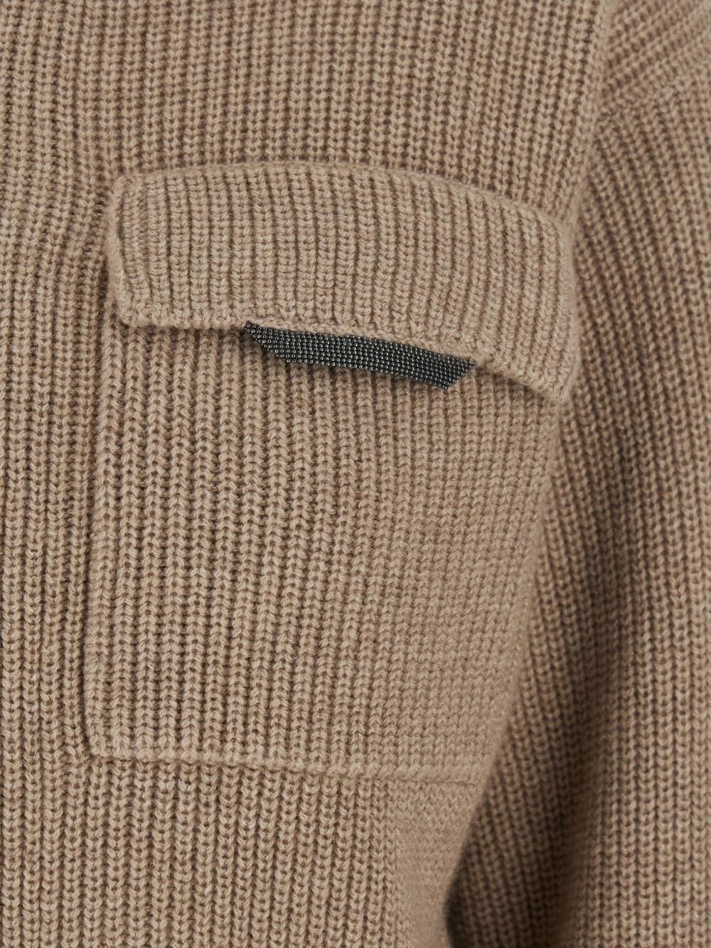 Brunello Cucinelli Cashmere Zipped Cardigan - Brown