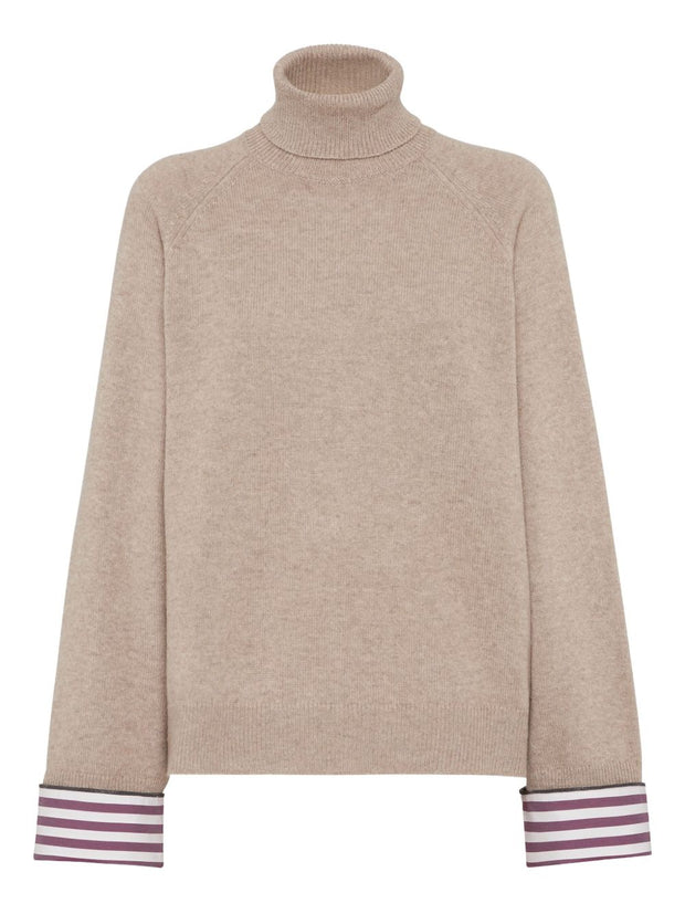 Brunello Cucinelli Cashmere Turtle-neck Sweater - Brown