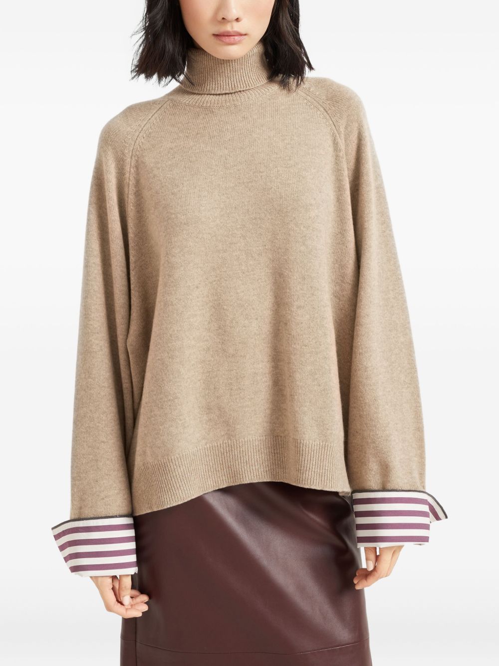 Brunello Cucinelli Cashmere Turtle-neck Sweater - Brown