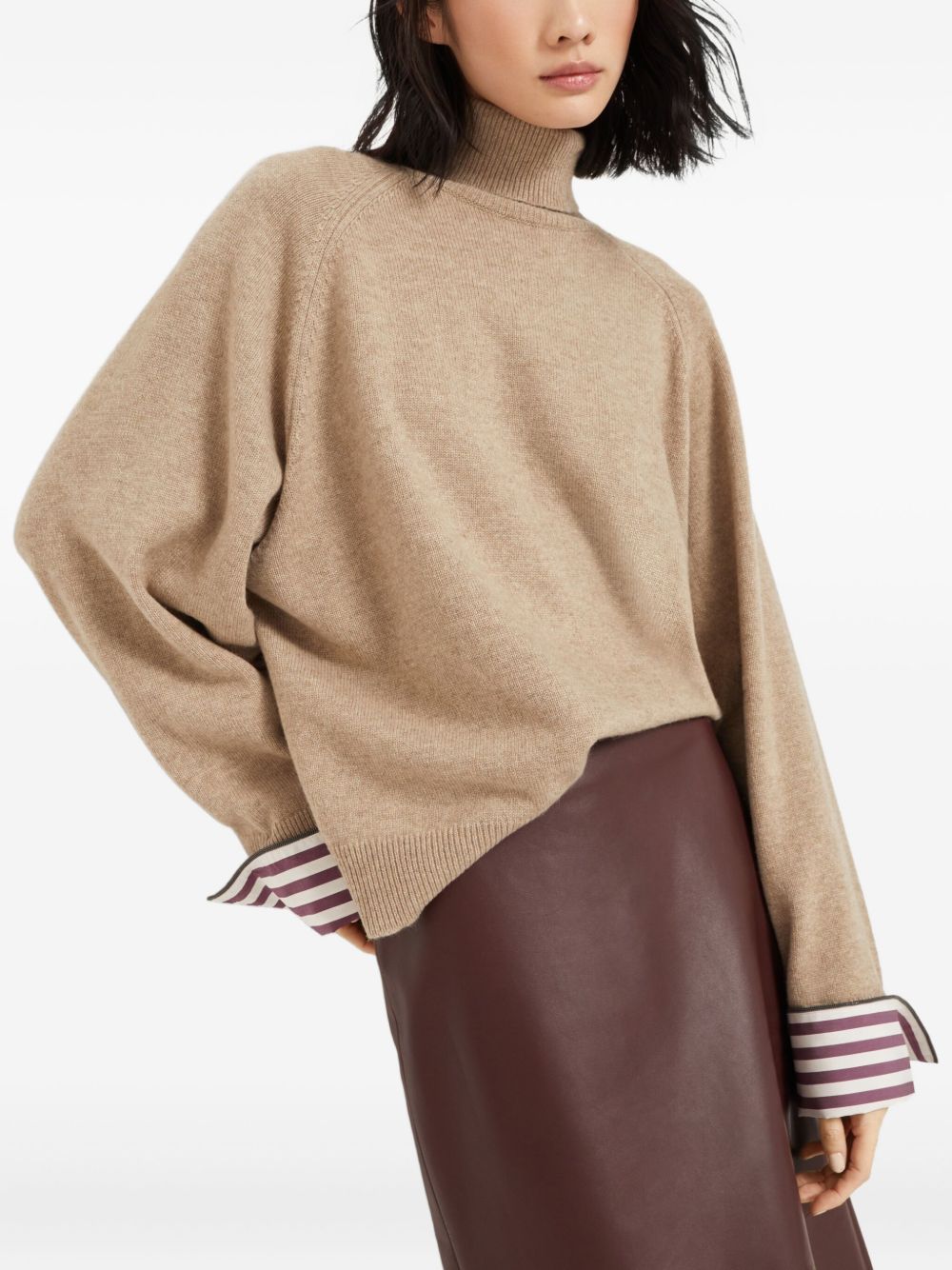 Brunello Cucinelli Cashmere Turtle-neck Sweater - Brown