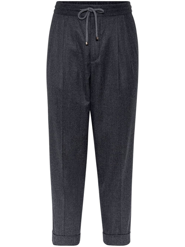 Brunello Cucinelli Wool Trousers - Grey