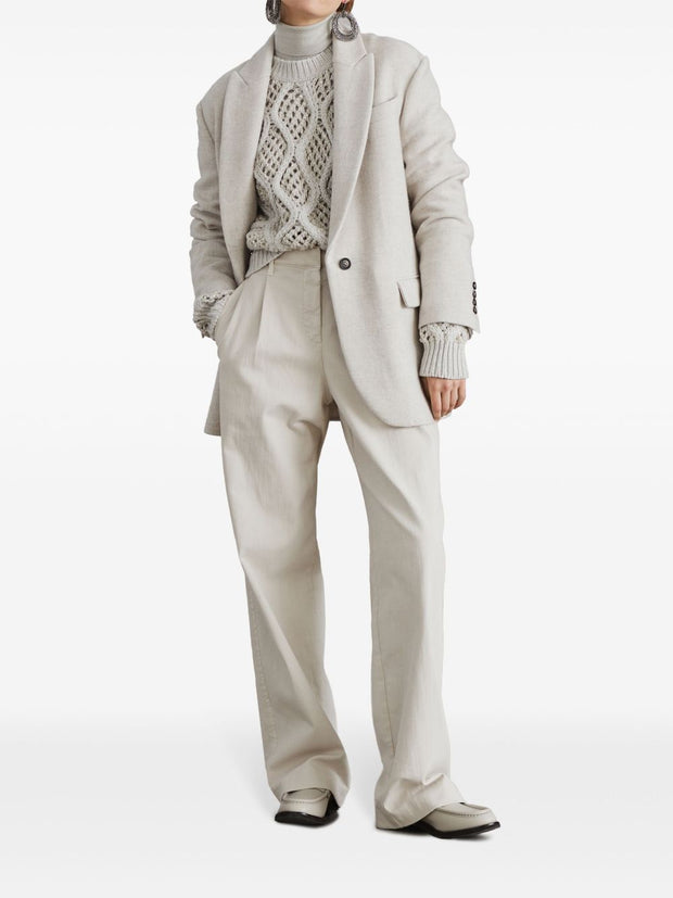 Brunello Cucinelli Cashmere Turtle-neck Sweater - Ivory