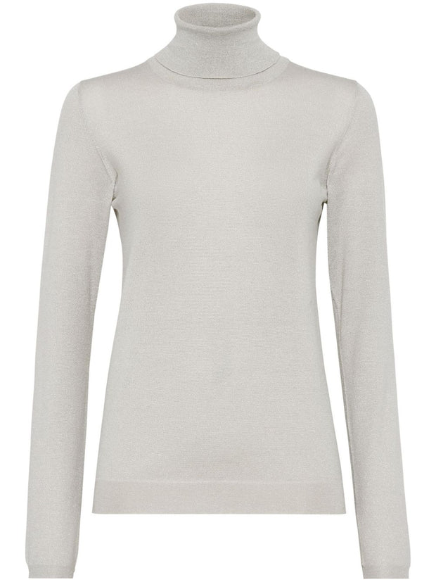 Brunello Cucinelli Cashmere Turtle-neck Sweater - Ivory