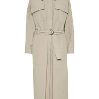 Brunello Cucinelli Water-resistant Techno Cotton Trench With Shiny Detail