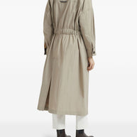 Brunello Cucinelli Water-resistant Techno Cotton Trench With Shiny Detail