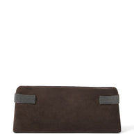 Brunello Cucinelli Suede Leather Clutch Bag -. Black