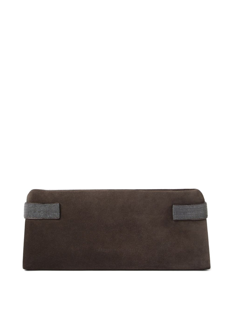 Brunello Cucinelli Suede Leather Clutch Bag -. Black