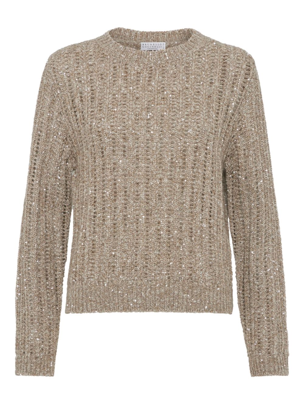 Brunello Cucinelli Wool Crewneck Sweater - Beige