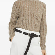 Brunello Cucinelli Wool Crewneck Sweater - Beige
