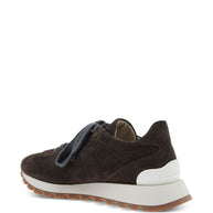 Brunello Cucinelli Suede Leather Sneakers - Black