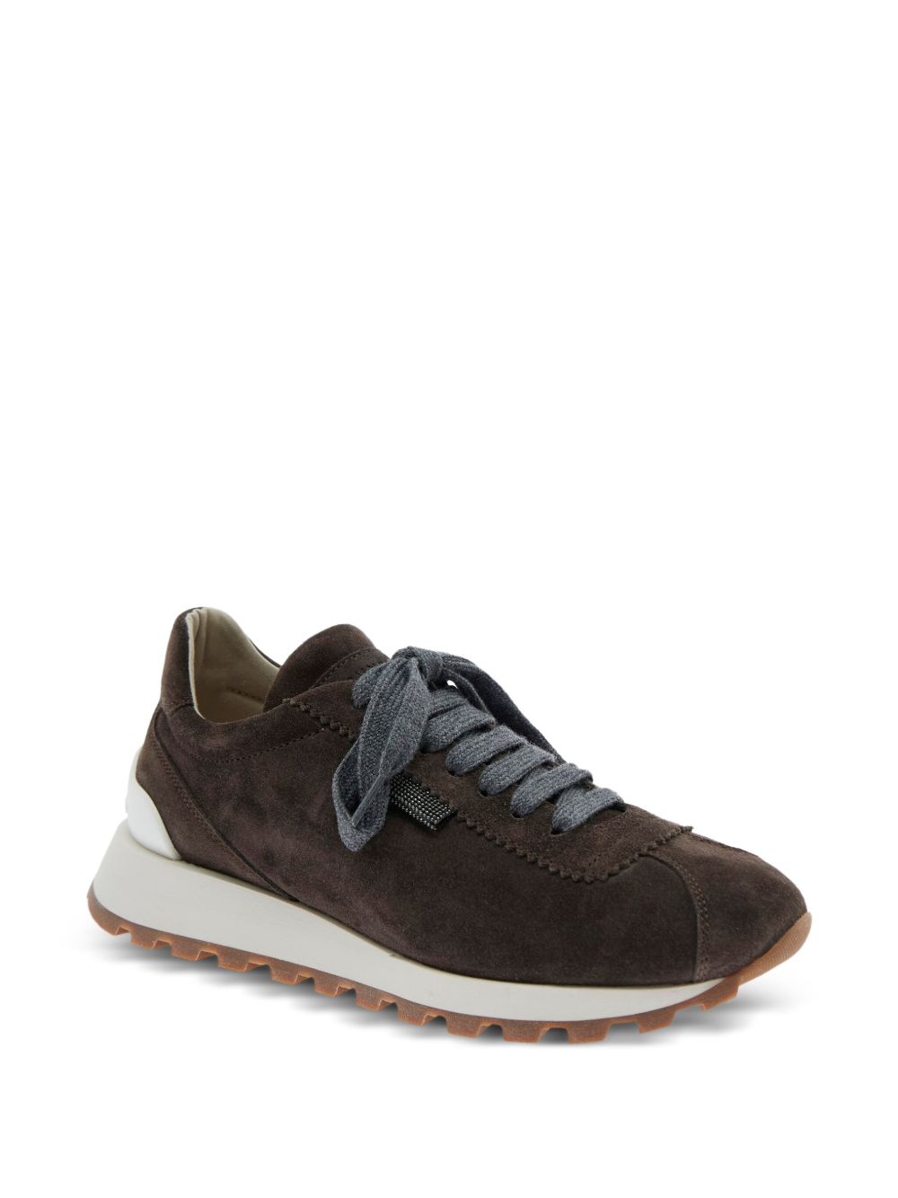 Brunello Cucinelli Suede Leather Sneakers - Black