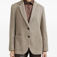 Brunello Cucinelli Sparkling Cotton And Viscose English Rib Knit Blazer With Monili