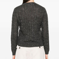 Brunello Cucinelli Wool V-necked Sweater - Grey