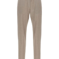 Brunello Cucinelli Wool And Silk Trousers - Dove Grey