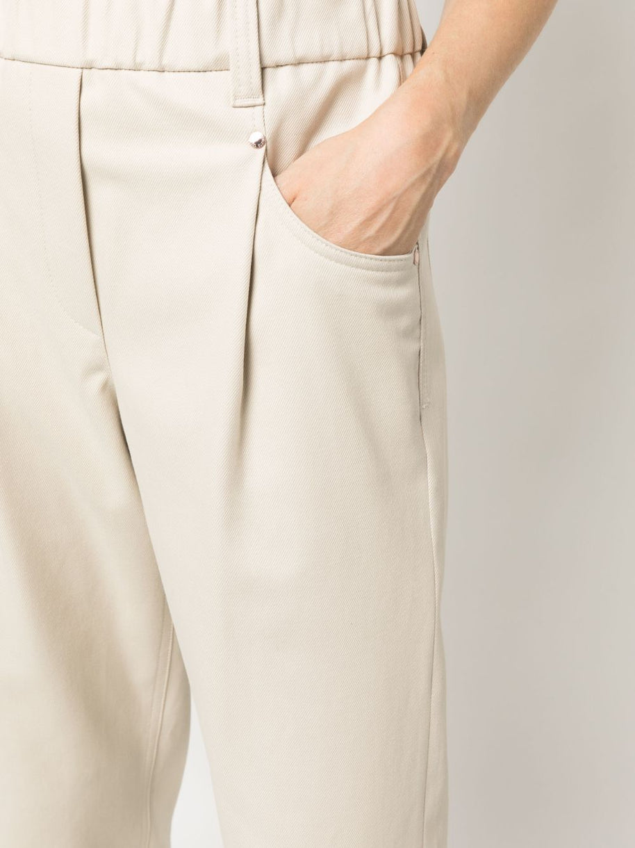 Brunello Cucinelli Cotton Chino Trousers - Brown
