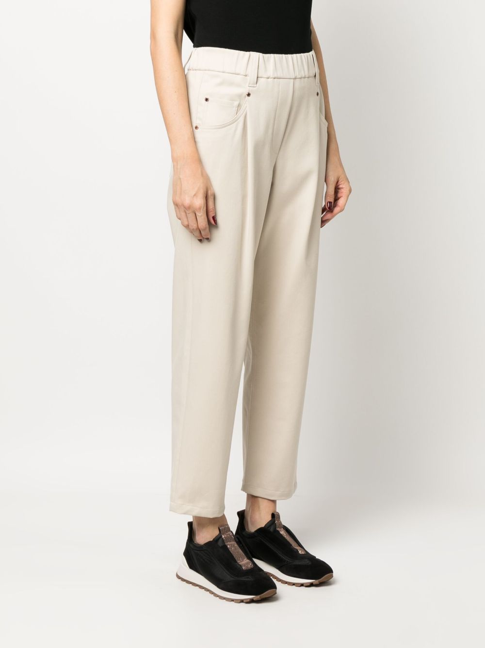 Brunello Cucinelli Elasticated Straight-leg Trousers