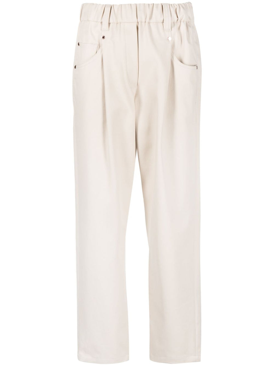 Brunello Cucinelli Cotton Chino Trousers - Brown