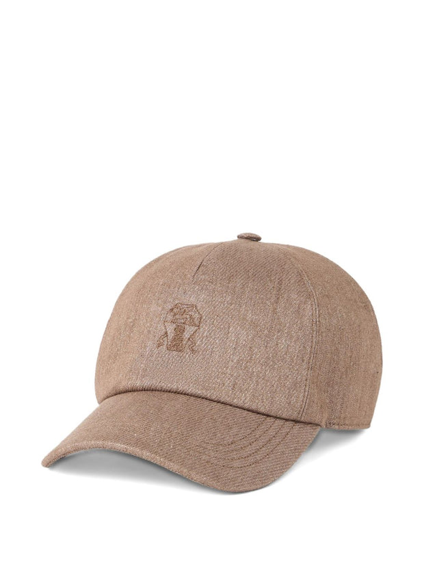 Brunello Cucinelli Linen Blend Baseball Cap - Brown