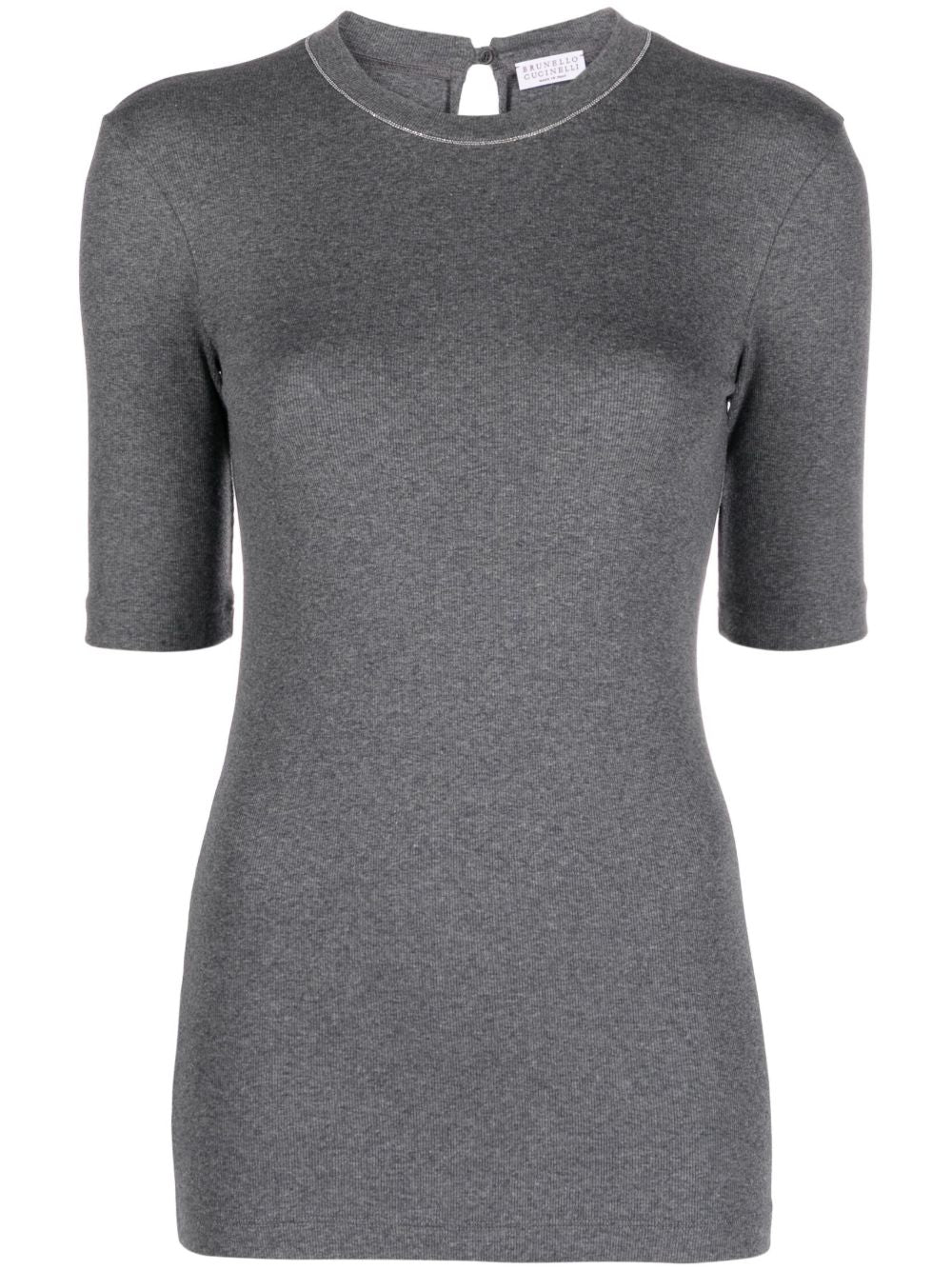 Brunello Cucinelli Monile Cotton T-shirt - Grey