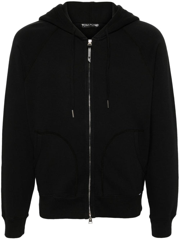 Tom Ford Cotton Zipped Hoodie - Black