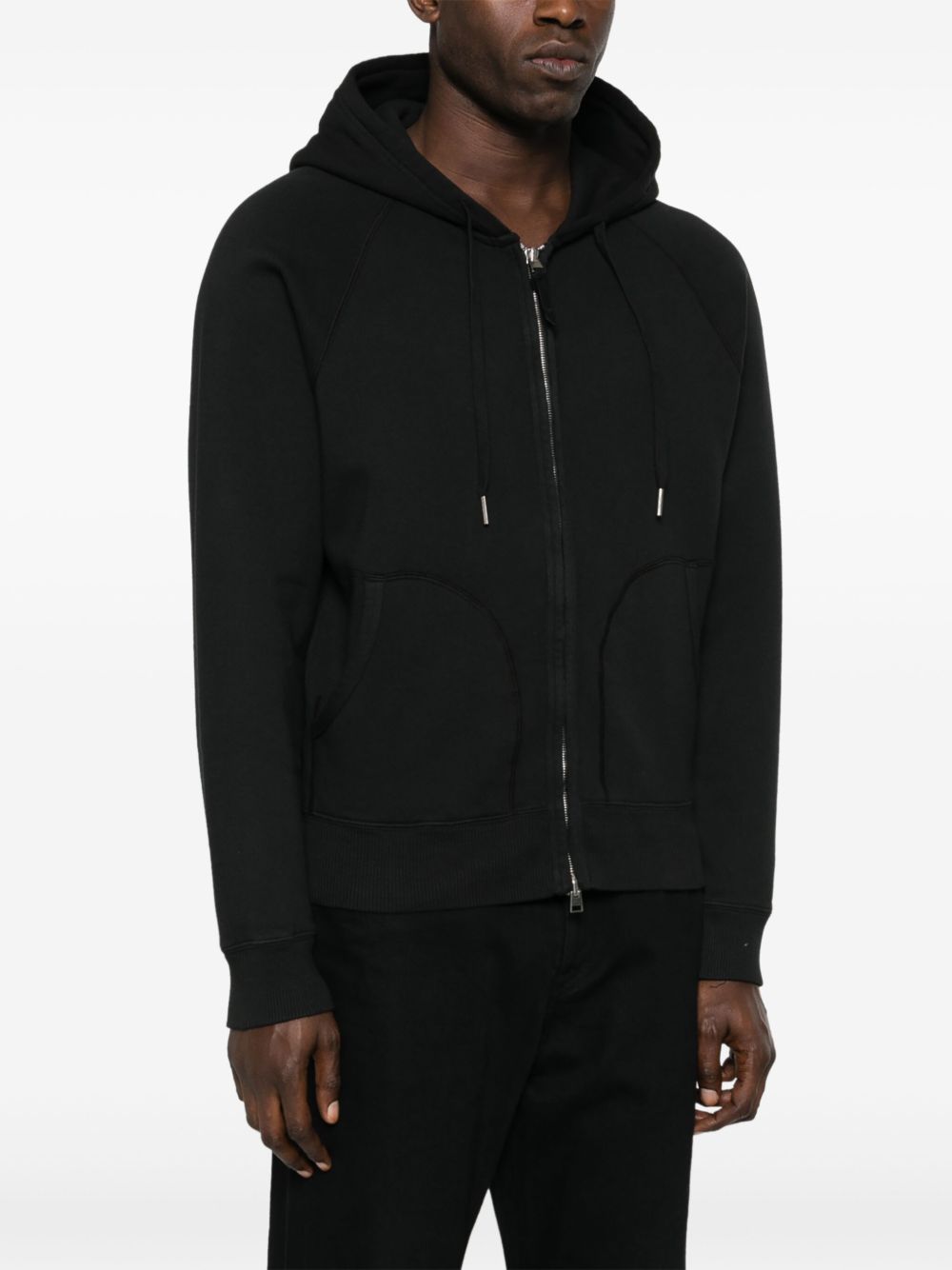 Tom Ford Cotton Zipped Hoodie - Black