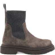 Brunello Cucinelli Suede Leather Chelsea Boots - Black