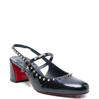 Christian Louboutin Janispikes Leather Pumps - Blue