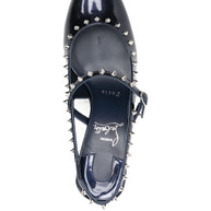 Christian Louboutin Janispikes Leather Pumps - Blue
