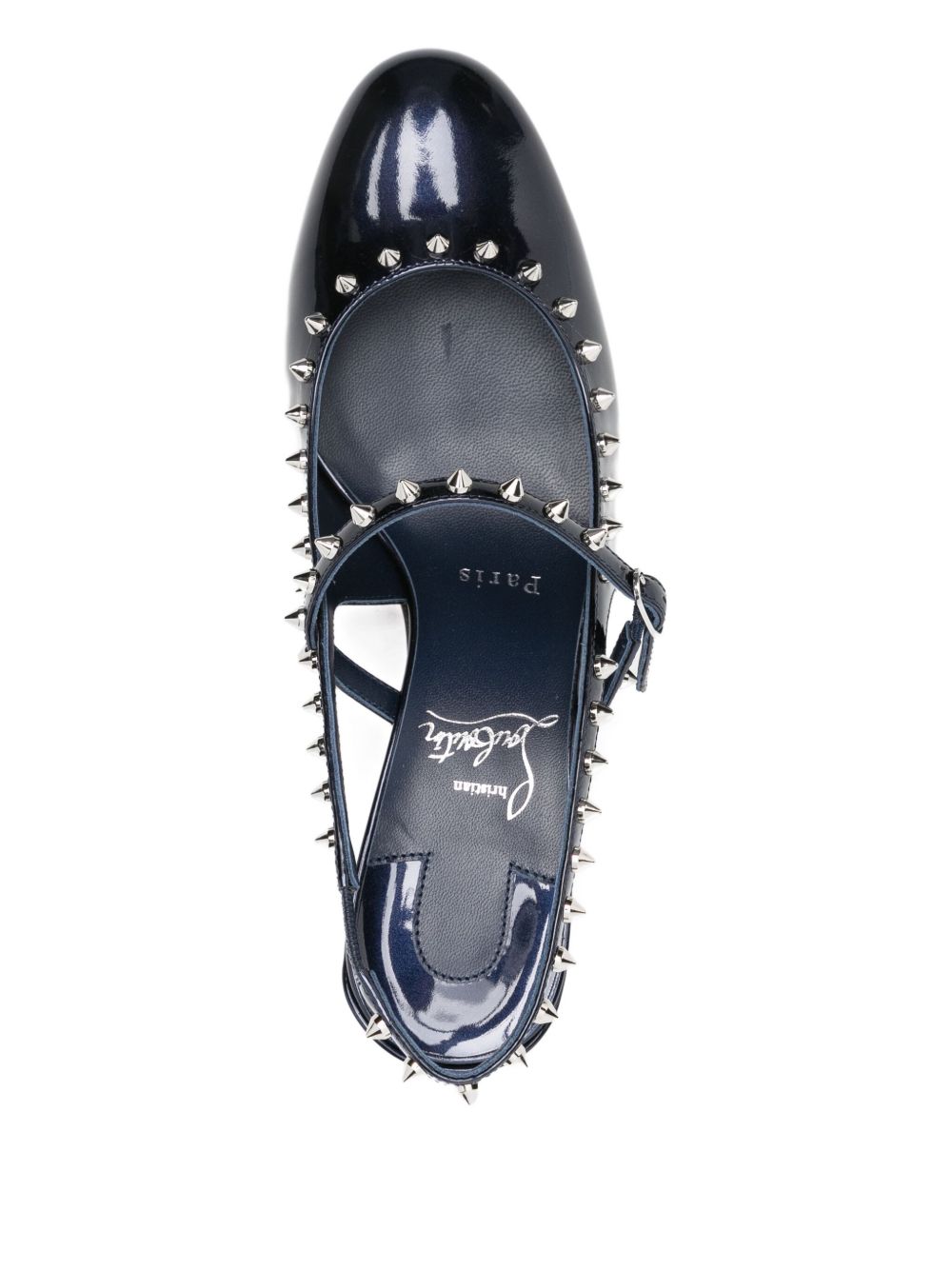 Christian Louboutin Janispikes Leather Pumps - Blue