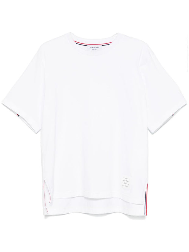Thom Browne RWB Stripe Oversized Cotton T-shirt White