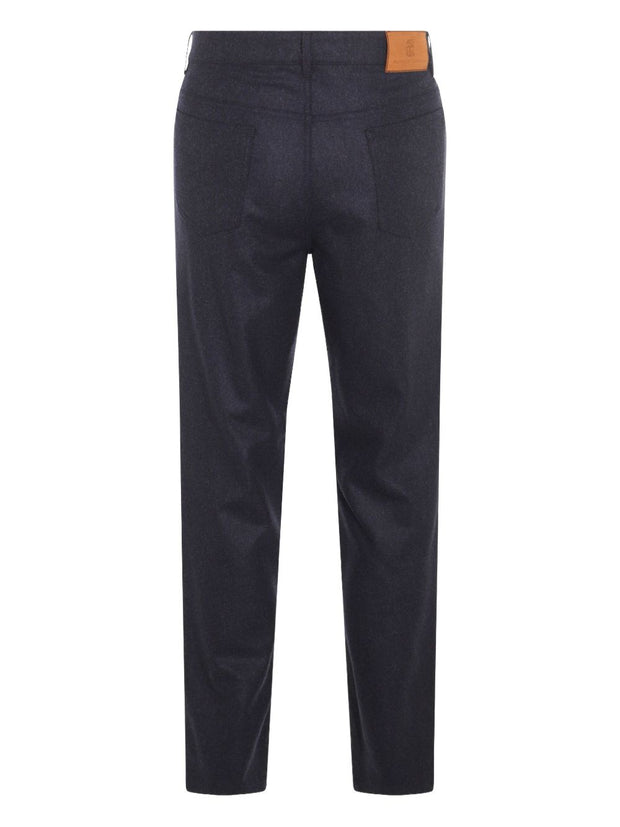 Brunello Cucinelli Wool Trousers - Blue