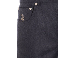 Brunello Cucinelli Wool Trousers - Blue