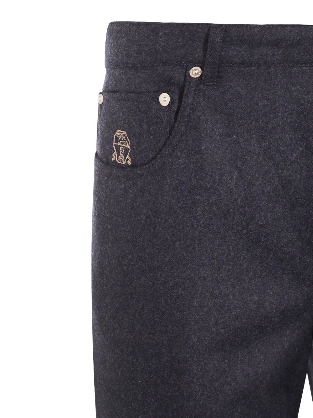 Brunello Cucinelli Wool Trousers - Blue