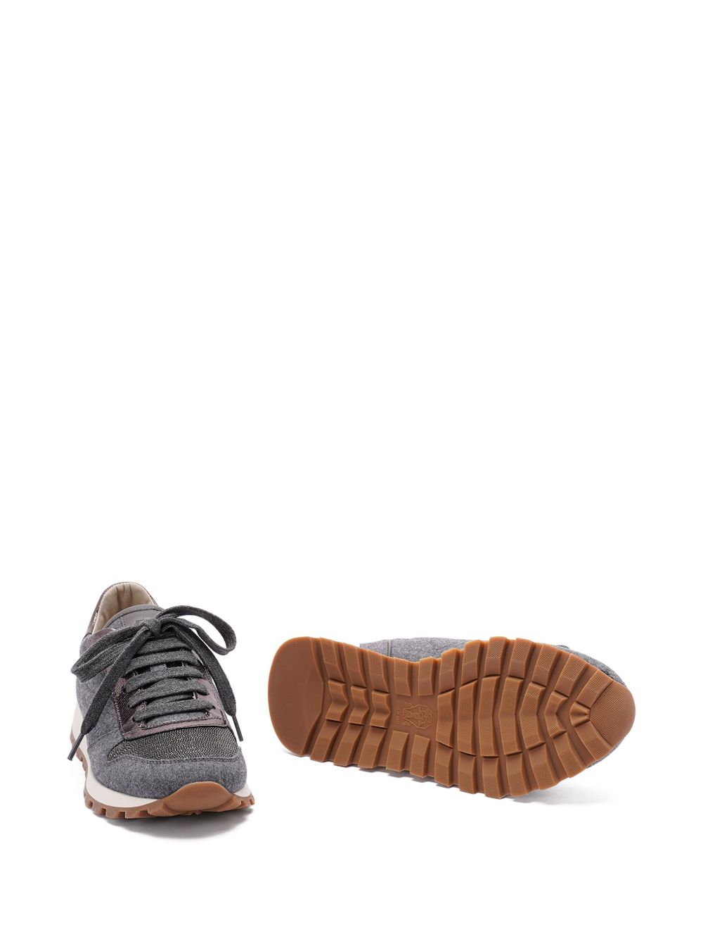 Brunello Cucinelli Wool Sneakers - Grey