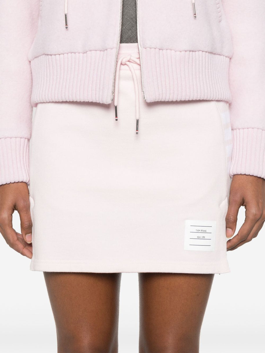 Thom Browne 4Bar Cotton Mini Skirt - Pink
