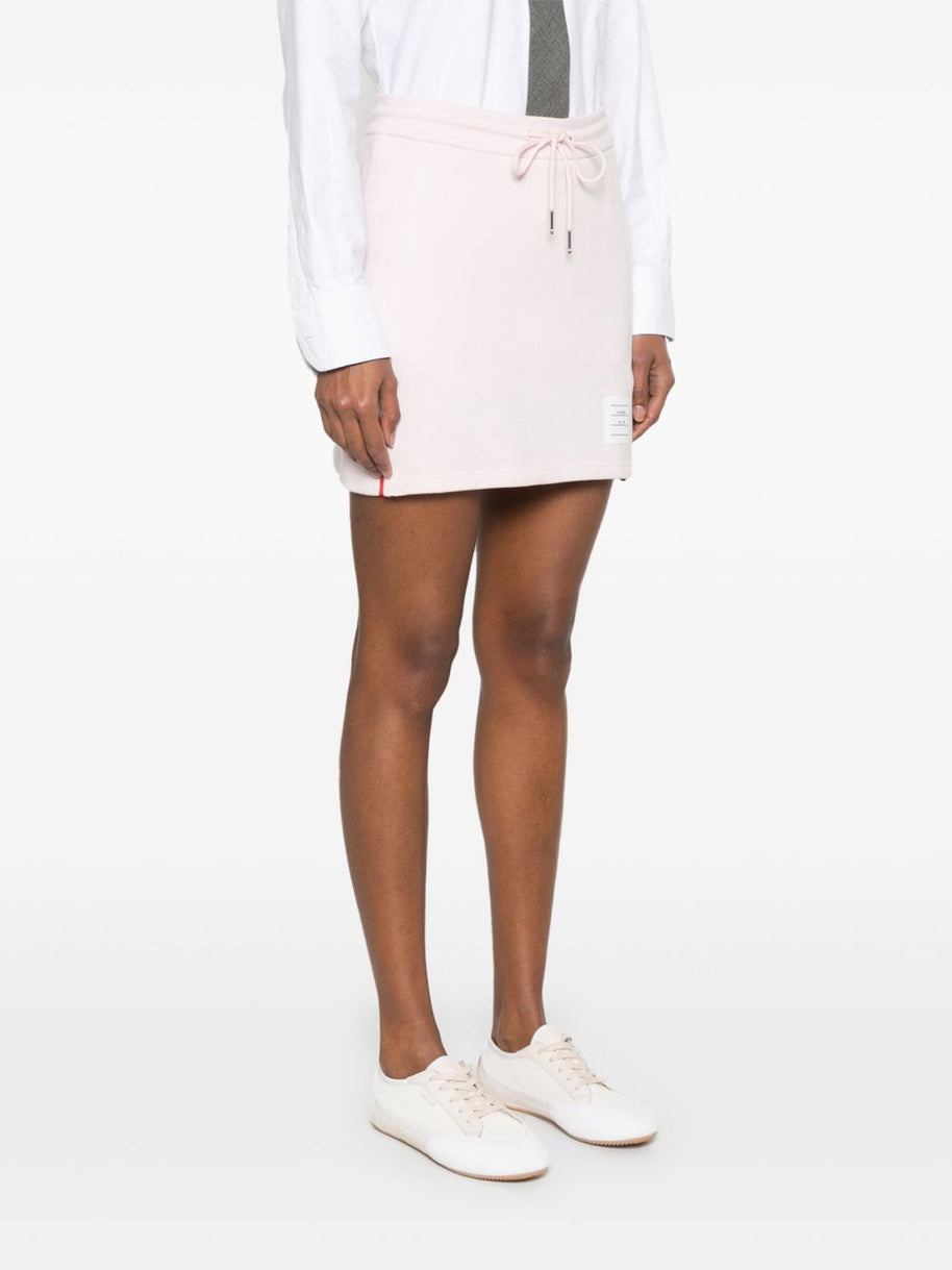Thom Browne 4Bar Cotton Mini Skirt - Pink