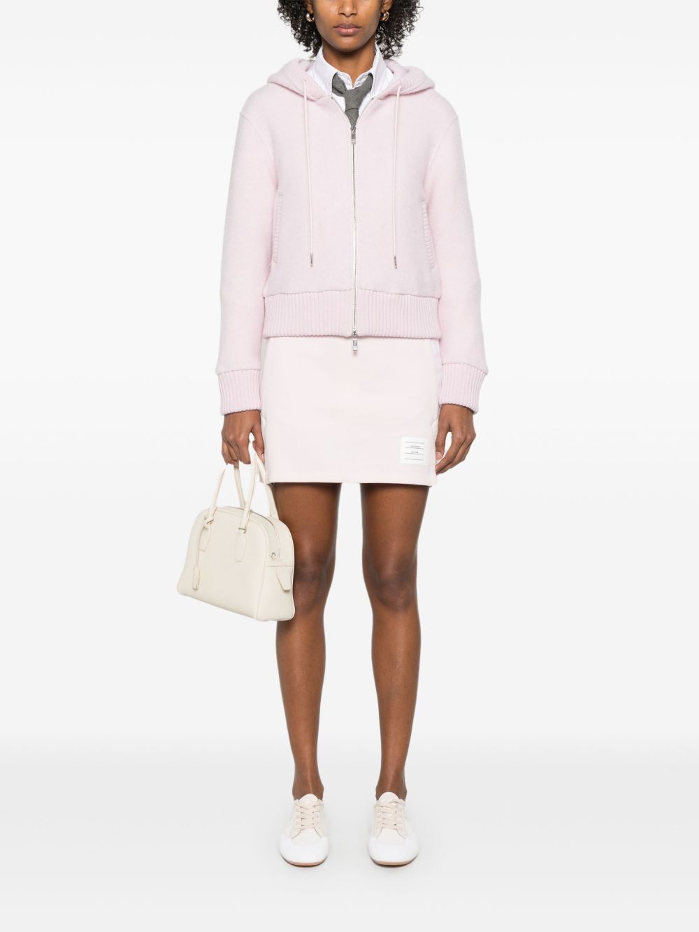 Thom Browne 4Bar Cotton Mini Skirt - Pink