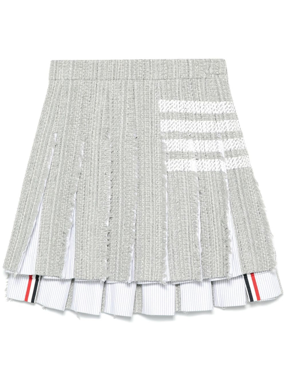 Thom Browne 4-Bar Stripe Mini Skirt - Grey