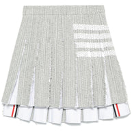 Thom Browne 4-Bar Stripe Mini Skirt - Grey