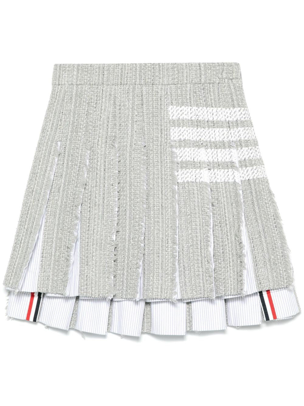 Thom Browne 4-Bar Stripe Mini Skirt - Grey