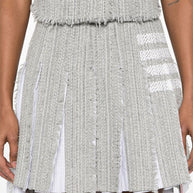 Thom Browne 4-Bar Stripe Mini Skirt - Grey