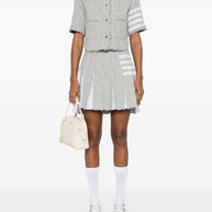Thom Browne 4-Bar Stripe Mini Skirt - Grey