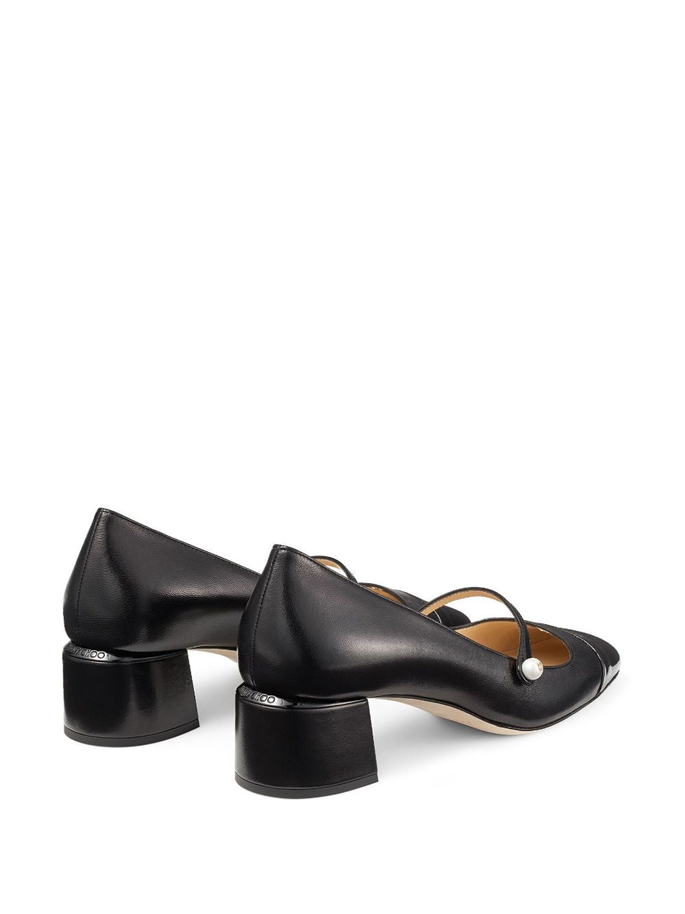 Jimmy Choo Elisa 45 Nappa And Patent Leather Pumps