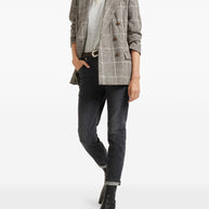 Brunello Cucinelli Cashmere And Silk T-shirt - Light Grey