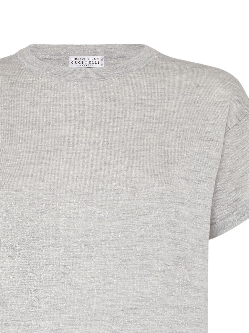 Brunello Cucinelli Cashmere And Silk T-shirt - Light Grey